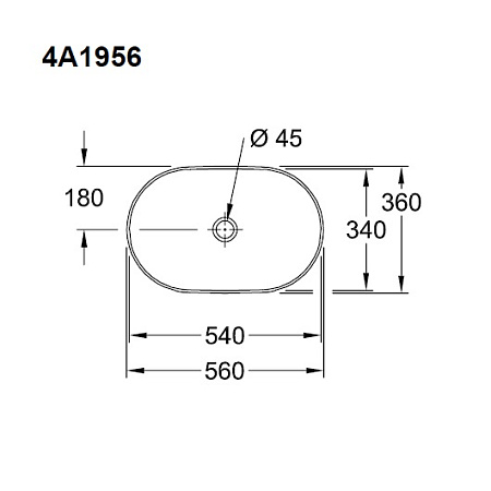 Раковина Villeroy & Boch Collaro 4A1956R1 56х36 белый альпин CeramicPlus