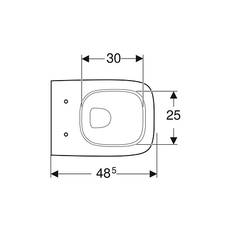 Унитаз подвесной Geberit Renova Compact Square 206145000