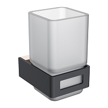 Стакан Boheme Q 10944-G-B для зубных щеток, золото/черный