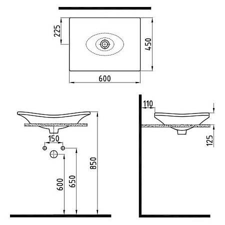 Раковина Bien Lotus LTLU06001FD0W3000 60 см