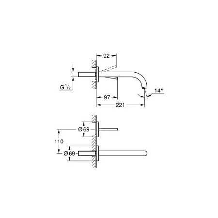 Смеситель Grohe Atrio 19918003 для раковины хром