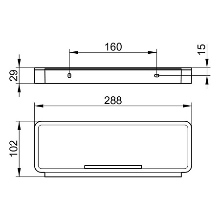 Полка Keuco Plan 14959010051 хром/белый