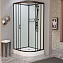Душевая кабина Frank F409 М Black 90x90x220 без крыши, черный - фото 1
