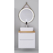 Мебель для ванной Jorno Wood Wood.01.60/P/W 60 светлое дерево/белый