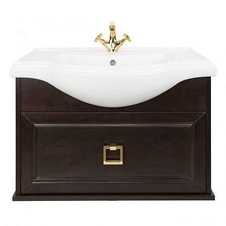 Тумба с раковиной Tessoro Foster TS-F9080-CH-N 80 подвесная, темный орех