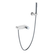 Смеситель Boheme Stick 123-WCR.2 для ванны, ручка Touch, белый/хром