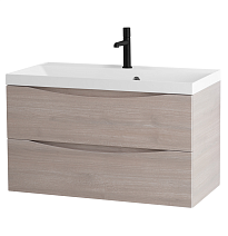Тумба с раковиной BelBagno Marino MARINO-800-2C-SO-RG-P + BB800/450-LV-MR-AST 80 rovere grigio