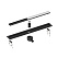 Душевой лоток Timo Drain System DS230209/03 90 двухсторонняя решетка, черный