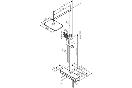 Душевая стойка Am.Pm Func F078F222 черный