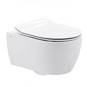 Унитаз подвесной SSWW CT2038V с тонкой крышкой, белый глянцевый