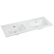 Раковина накладная Ceramica Nova Element CN7004 121x46.5x18 двойная, белый