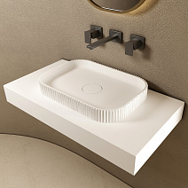 Раковина накладная ABBER Stein AS2602 белый