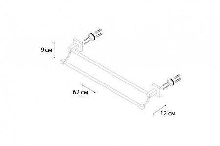 Полотенцедержатель Fixsen Metra FX-11102 хром