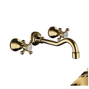 Смеситель Palazzani Adams 52306064 для раковины на 3 отверстия, золото\сваровски