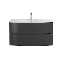 Тумба с раковиной Cezares Elettra 55526 100 с керамической раковиной, grafite