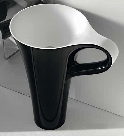 Раковина ArtCeram Cup OSL004 01;50 85 черный с белым