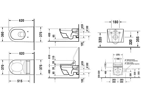Унитаз подвесной Duravit Starck 2 25330900001-WG