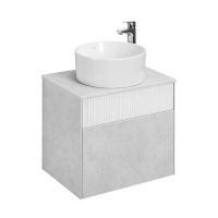 Тумба c раковиной Aquaton Марбл 1A276101MH4C0 60 с раковиной Mila 40, белый матовый