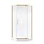 Душевой уголок Niagara Nova NG-6434-08 GOLD 100x100x190 стекло прозрачное/профиль желтое золото - фото 1