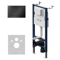 Инсталляция для унитаза AM.PM PrimeFit I012709.0238 с кнопкой смыва PrimeFit S черный матовый