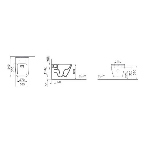 Унитаз подвесной VitrA Integra Square 7082B003-0075