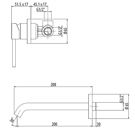Смеситель Gattoni Circle Two 9137/91C0 для раковины, хром