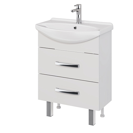 Тумба под раковину Dreja Alda 99.0404 65 белый глянец