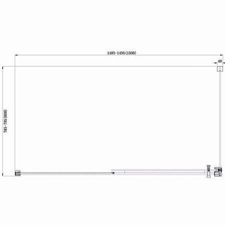 Душевой уголок Aquanet Delta NPE1131 00183845 150x80, прозрачное стекло
