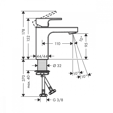 Смеситель Hansgrohe Vernis Shape 71569000 для раковины, хром