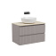 Тумба с раковиной и столешницей Sancos Snob T 80 SNT80SM+TT80A2 Doha Soft/Kreman