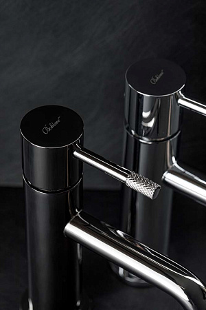 Смеситель Boheme Uno 461-SGM для раковины, оружейная сталь глянцевая