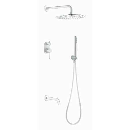 Верхний душ Boheme Uno 422-MW белый матовый