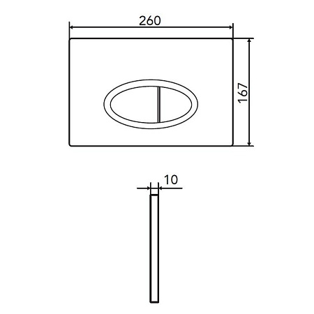 Кнопка смыва Logan Oval 00297676 черный матовый