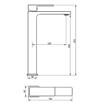 Смеситель Damixa Gala 530250300 для раковины черный