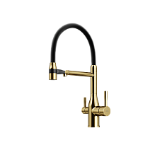 Смеситель для кухонной мойки Sancos Garda SC4009BG брашированное золото/черный