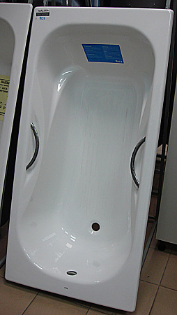 Ванна чугунная Roca Malibu 2315G000R 150х75 см с п/скользящим покрытием и отверстиями для ручек