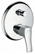 Смеситель Hansgrohe Metris Classic 31485820 для ванны с душем, шлифованный никель