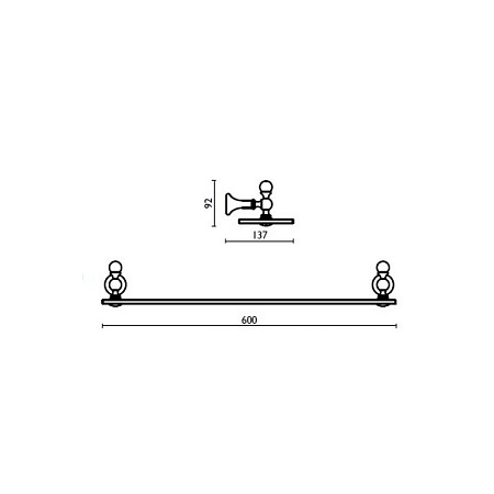 Полка Bagno & Associati Folie FS11392SW BR