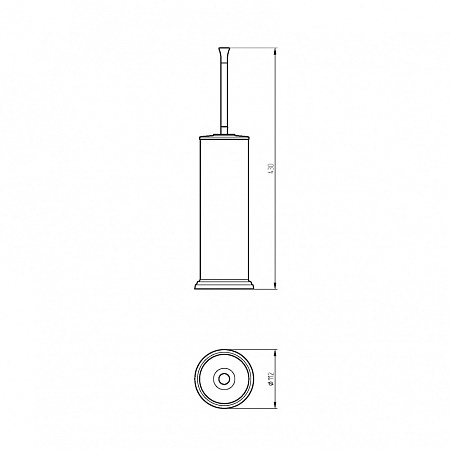 Ершик Migliore Fortuna 27724 напольный, бронза