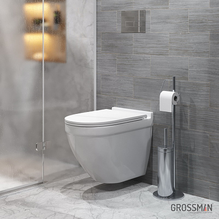 Унитаз подвесной Grossman Торнадо GR-4483SQ безободковый, белый