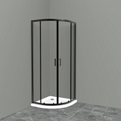 Душевой уголок BelBagno Uno UNO-195-R-2-90-C-NERO прозрачное стекло