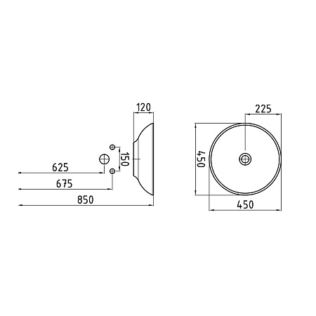 Раковина Bien Harmony HRLG04501FD0W3000 45 см