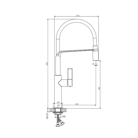 Смеситель для кухонной мойки RUSH Без серии MS9035-35White хром/белый