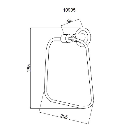 Полотенцедержатель Boheme Murano 10905-GR-CR кольцо, хром/бирюзовый