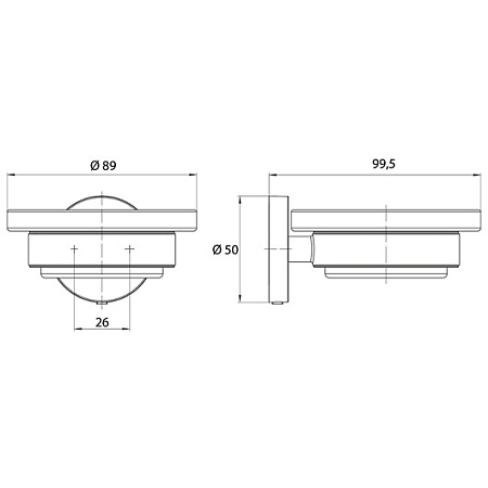 Мыльница Emco Round 4330 001 00 хром