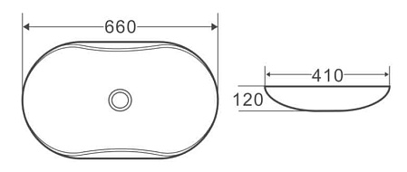 Раковина накладная BelBagno BB1334 41x66.5x12 белый