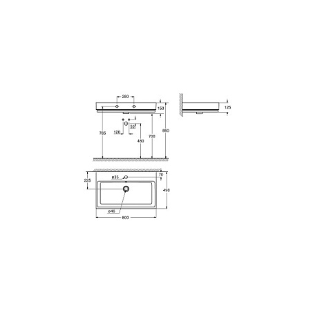 Раковина Grohe Cube 3946900H 80