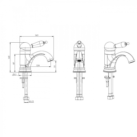 Смеситель Boheme Crystal 301-CRST для раковины, бронза