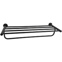 Полка для полотенец со штангой Aquatek AQ4015MB черный матовый