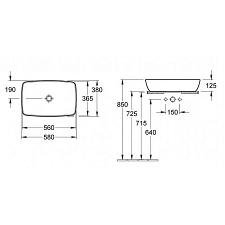 Раковина Villeroy & Boch Artis 41725801 58х38 см, белый альпин